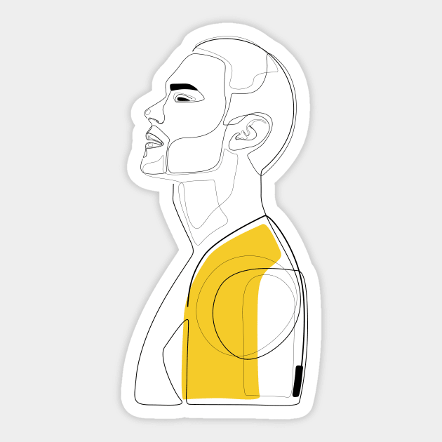 Suited in Mustard Sticker by Explicit Design